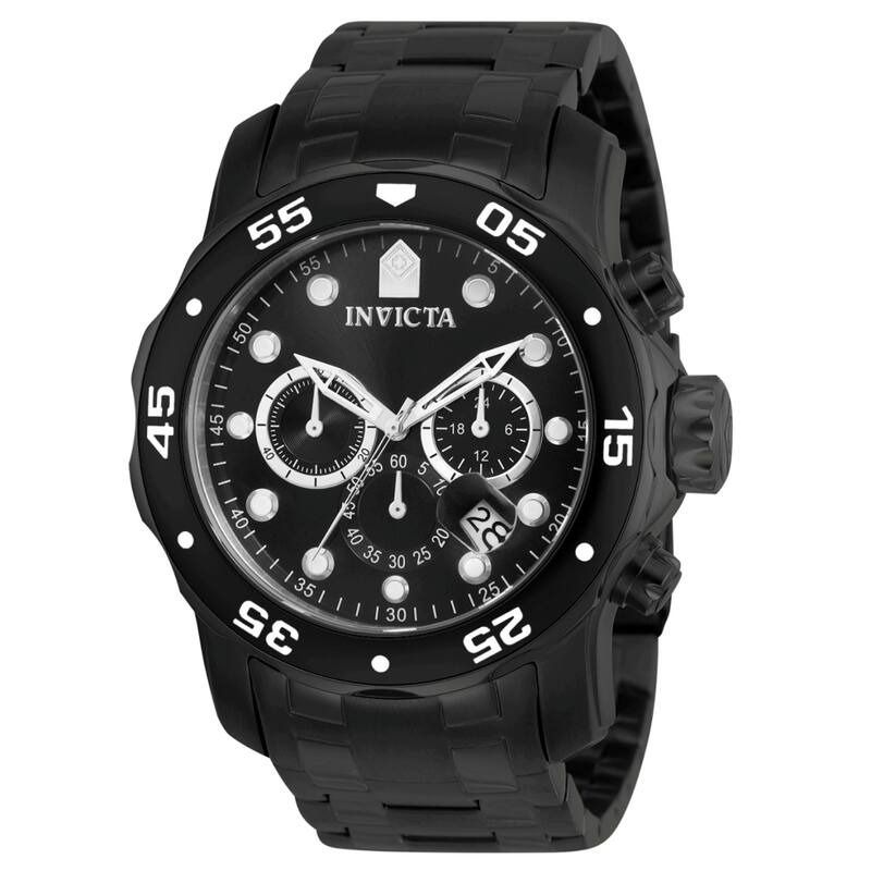 Invicta Men's 0076 Pro Diver Quartz Chronograph Black Dial Watch