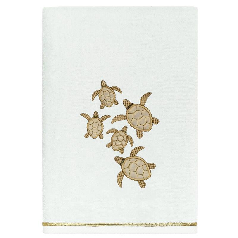 Authentic Hotel and Spa Turkish Cotton Tortuga 3PC Embellished Towel Set