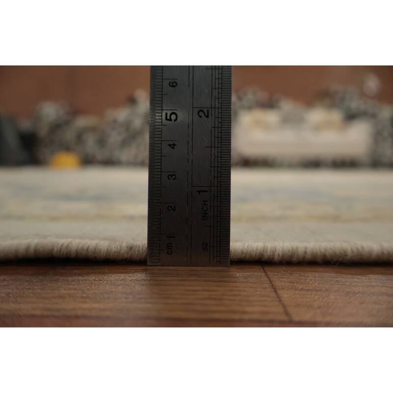 Hand Knotted Oriental 100% Wool Carpet Traditional All-Over Beige & Ivories Ziegler Area Rug - 11' 8'' X 8' 9''