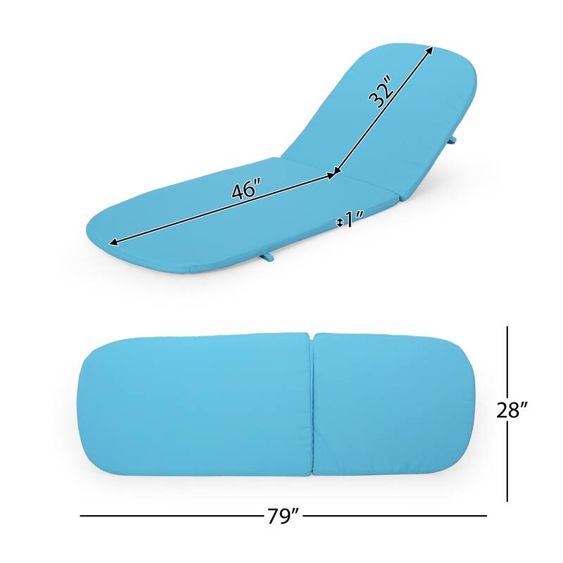 Roomfitters Mikael Outdoor Chaise Lounge Cushion with Water Resistant Fabric, Patio Pad