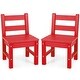 preview thumbnail 1 of 34, Gymax 2 PCS Kids Chairs Indoor Outdoor Heavy-Duty All-Weather Children Red
