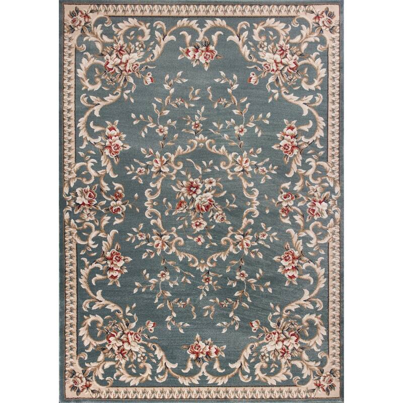 Copper Grove Gmunden Classic Floral Area Rug - 3'3" x 5'3" - Slate Blue
