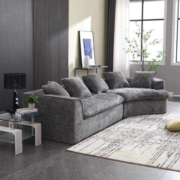 Oversized Comfy sofa Living Room 3 seater sofa unique double seat and corner construction for Apartment