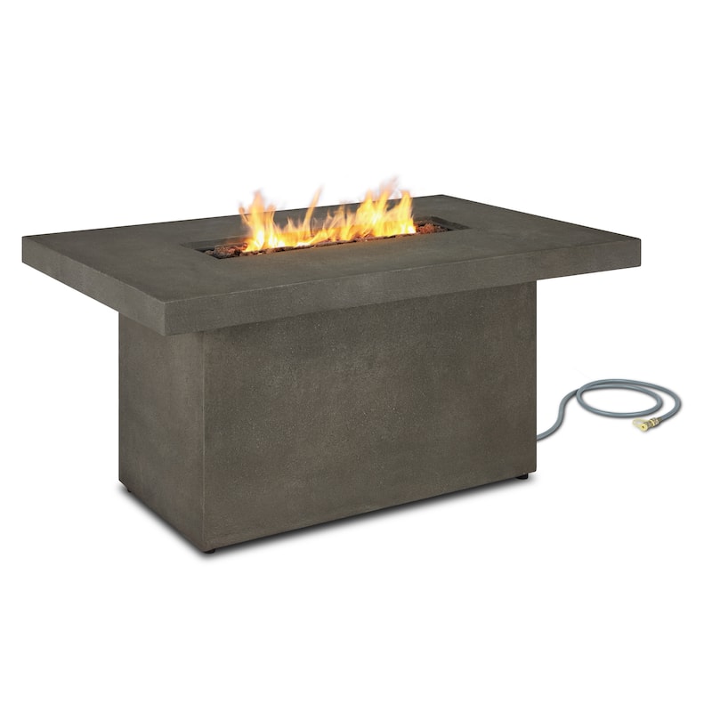 Ventura 50" Rectangle Gas Fire Table Glacier Gray by Real Flame