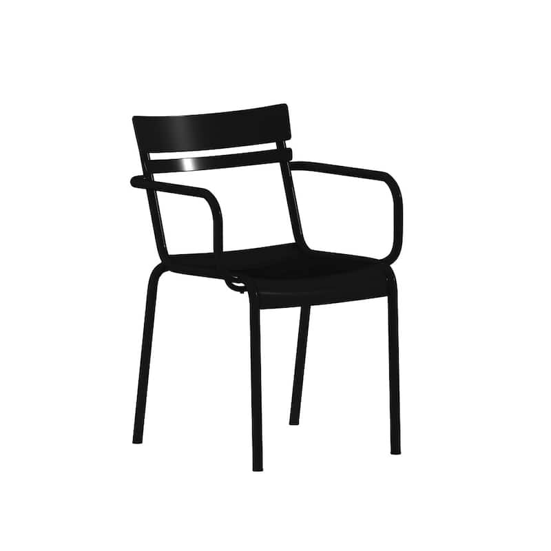 Modern Commercial Grade 2 Slat Indoor/Outdoor Steel Stack Chair