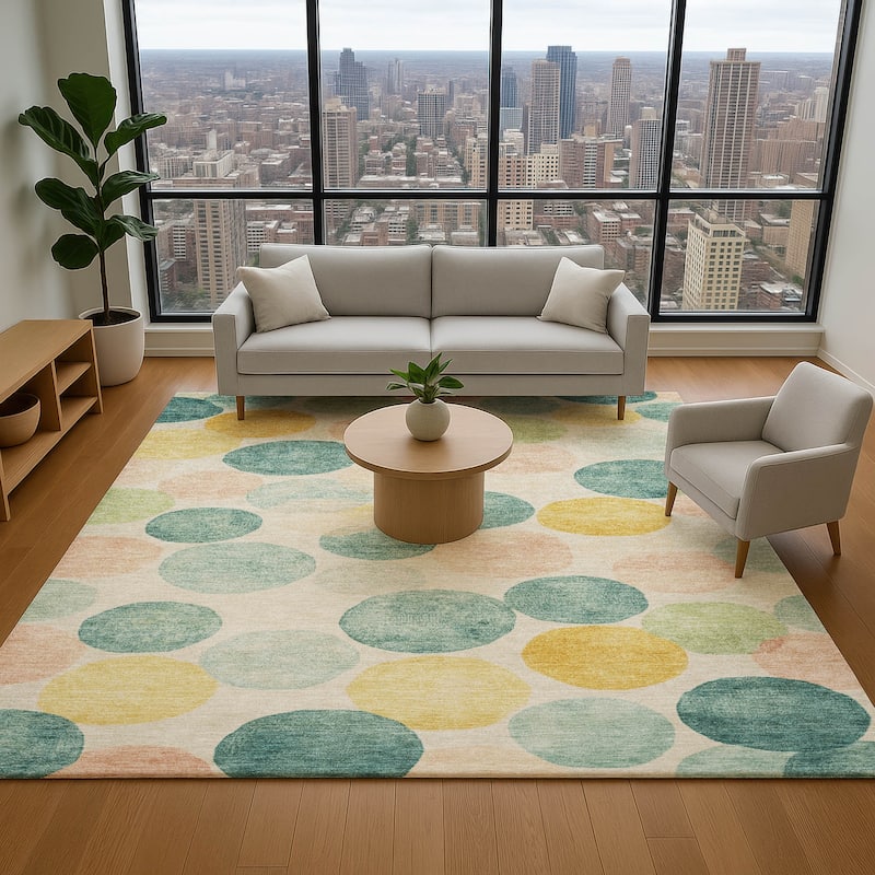 Premium Washable Super Soft Mayfield Rug - Teal - 5' x 7'6"