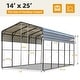 preview thumbnail 50 of 81, Heavy-Duty Metal Carport with Upgraded Galvanized Steel Roof – Ideal Shelter for Cars, Boats, and Tractors