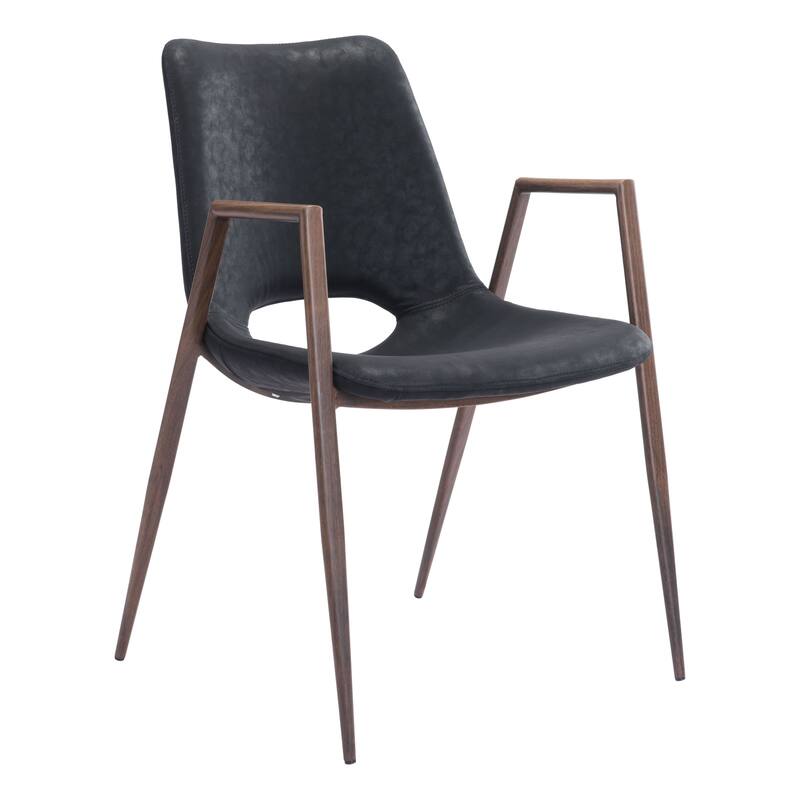 Desi Dining Chair Beige & Walnut