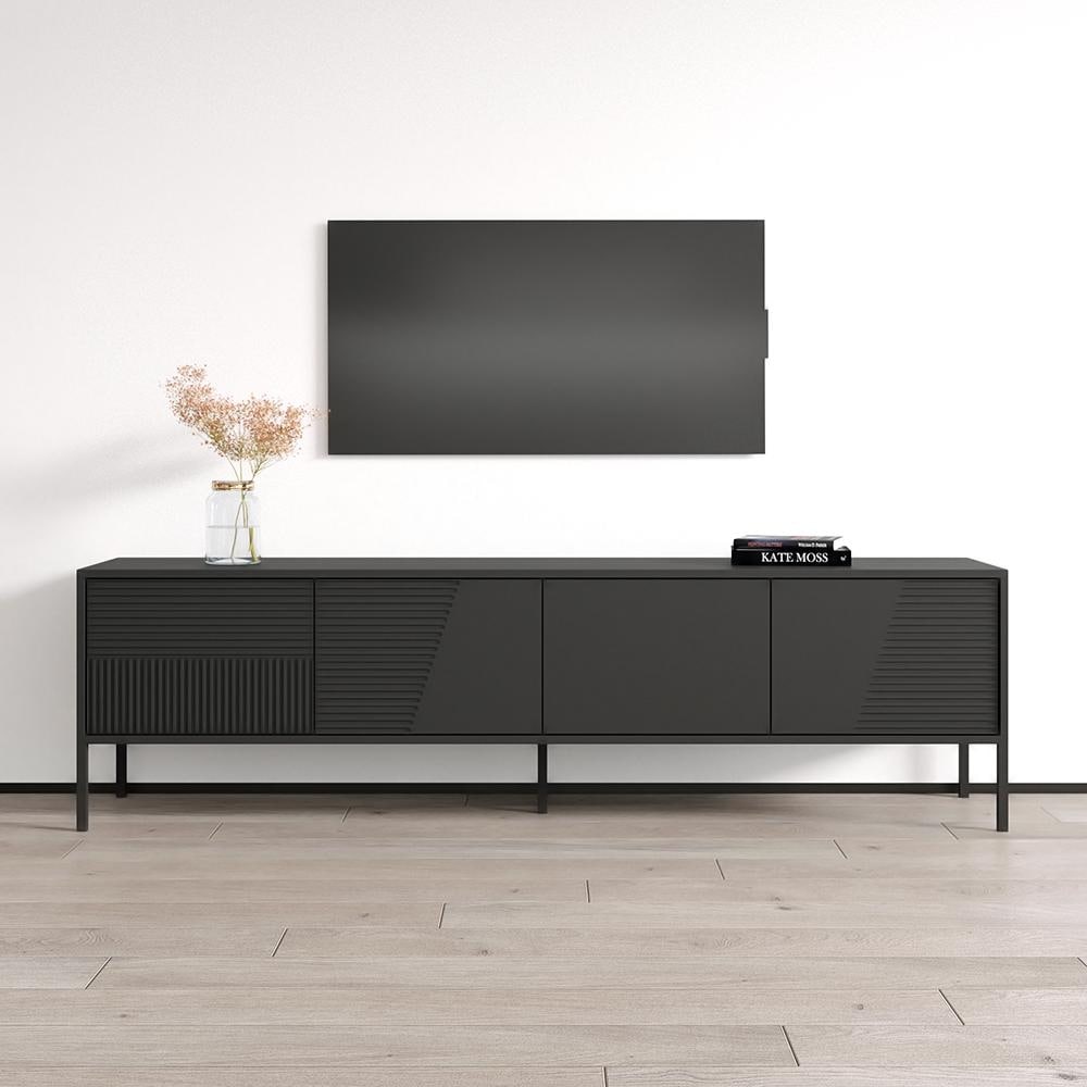 Meble Furniture Debora 01 TV Stand for up to 80" TVs 74.8"W x 21"H x 15.7"D, TV Console for TVs up to 85", Matte