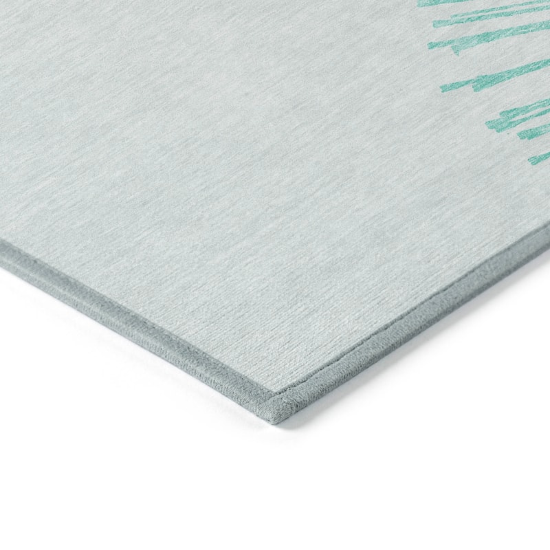 Machine Washable Indoor/ Outdoor Chantille Contemporary Burst Rug
