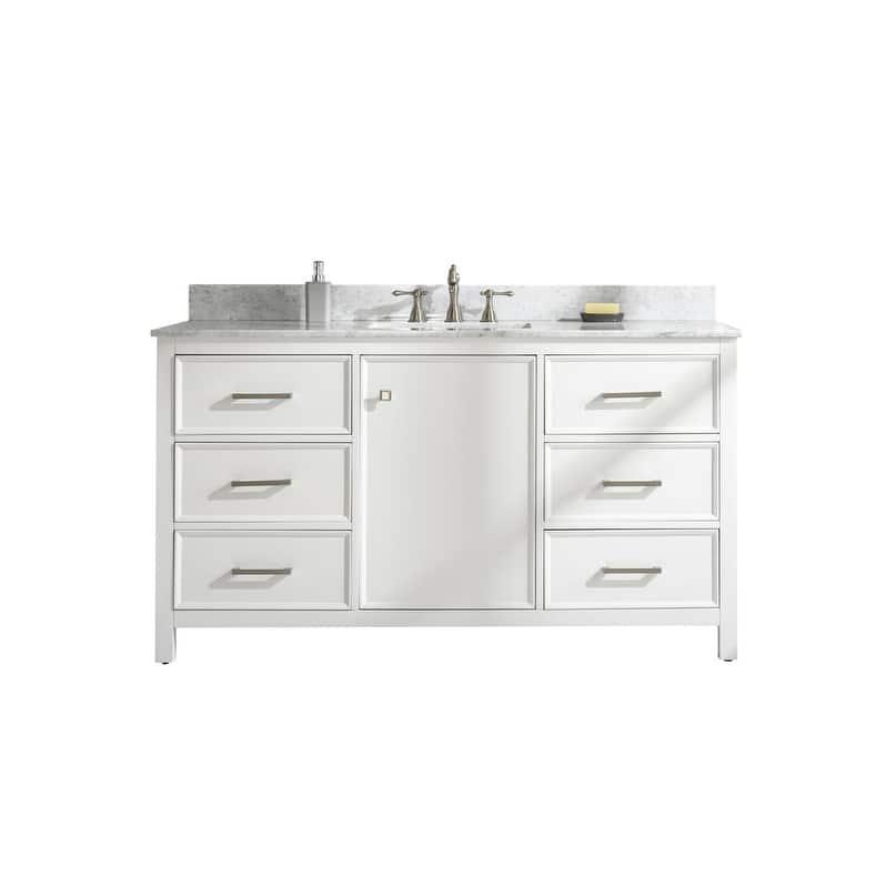 Legion Furniture 60" WHITE SINGLE SINK VANITY WLF2160S-W