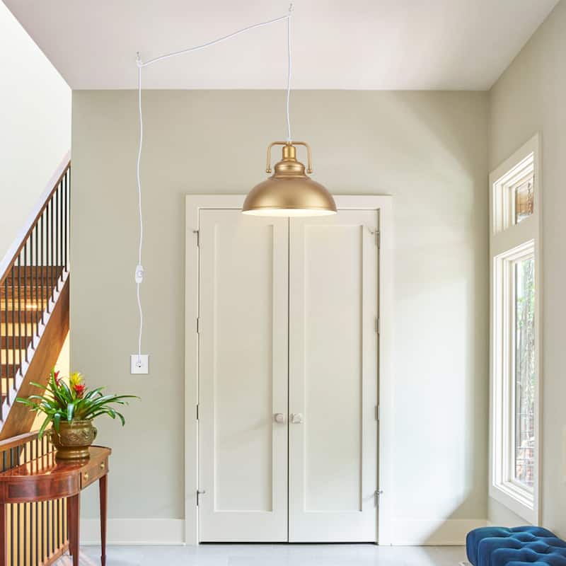 1-Light Kitchen Island Lighting 11.5"W Pendant Light for Entryways