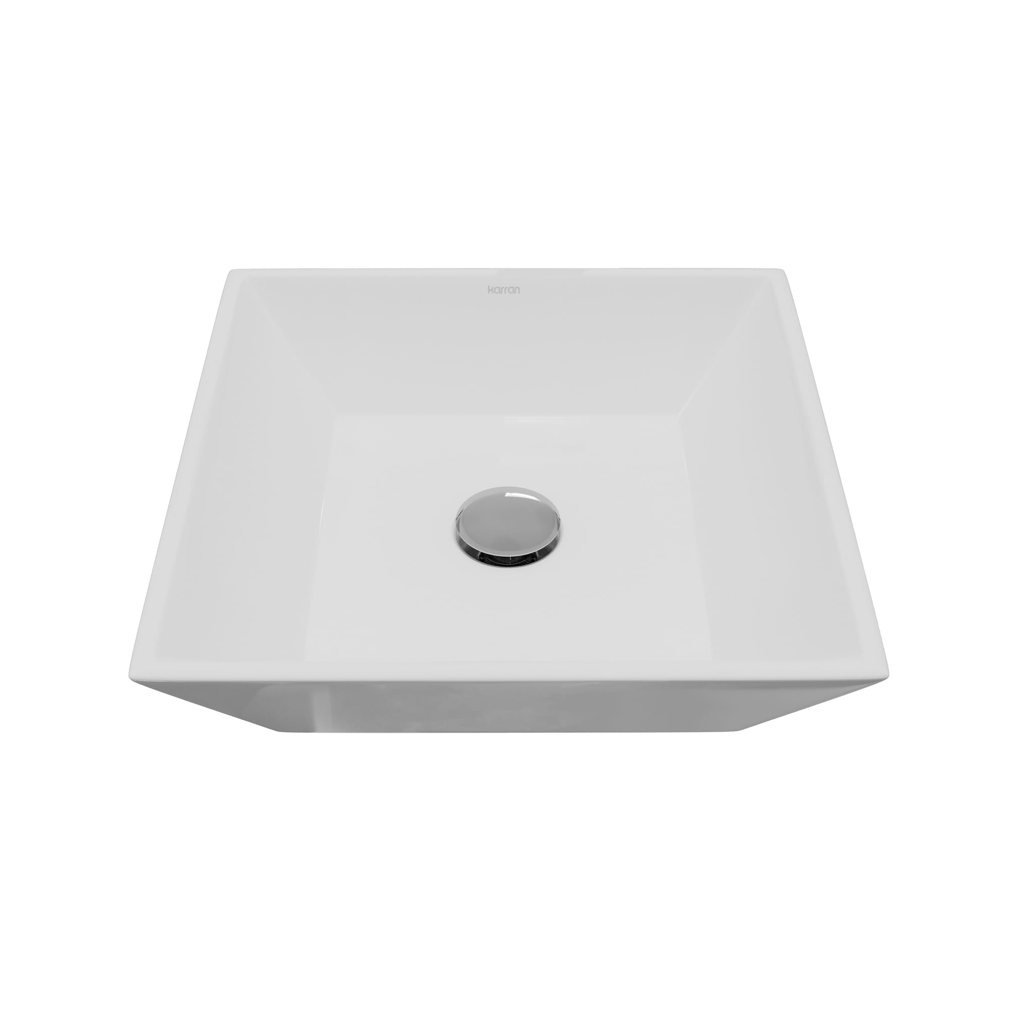 Karran Valera 16" Vitreous China Vessel Bathroom Sink in White