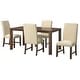 preview thumbnail 29 of 32, Lifestorey Dakota Dining Set 5-Piece Walnut/Cream Solid