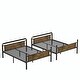 preview thumbnail 17 of 24, Metal Bunk Bed, Industrial Detachable Bunkbeds with Safety Guard Rails for Teens