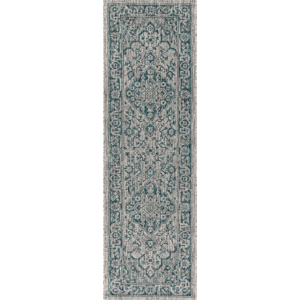 JONATHAN Y Palazzo Boho Medallion Textured Weave Indoor/Outdoor Area Rug