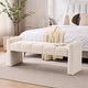 preview thumbnail 32 of 60, Boucle Bedroom Bench with Channel Tufted Modern Entryway Bench Window Bench End of Bed Bench