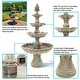 preview thumbnail 2 of 11, Sunnydaze 4-Tier Grand Courtyard Garden Water Fountain - Earth Finish - 80-Inch