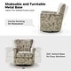 preview thumbnail 17 of 53, HULALA HOME Georg Transitional Floral Fabric Swivel Rocker Chair with Removable Backrest and Rolled Armrest Set of 2