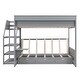 preview thumbnail 17 of 18, Merax Wood Full Size Convertible Bunk Bed with Storage Staircase