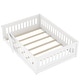 preview thumbnail 68 of 94, White Bed Frame Montessori Bed Twin Size Toddler Floor Bed with Guardrails and Door for Children Boys Girls Kids Playroom