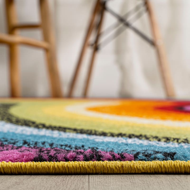 JONATHAN Y Prism Abstract Swirl Area Rug