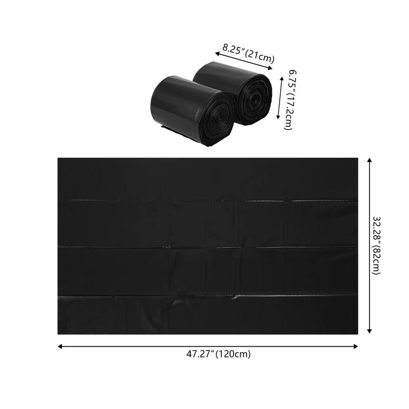 happimess 42-Gallon (159L) 3 Mil Heavy Duty Contractor Trash Bags, (50-Count, 5-Rolls of 10 Bags)