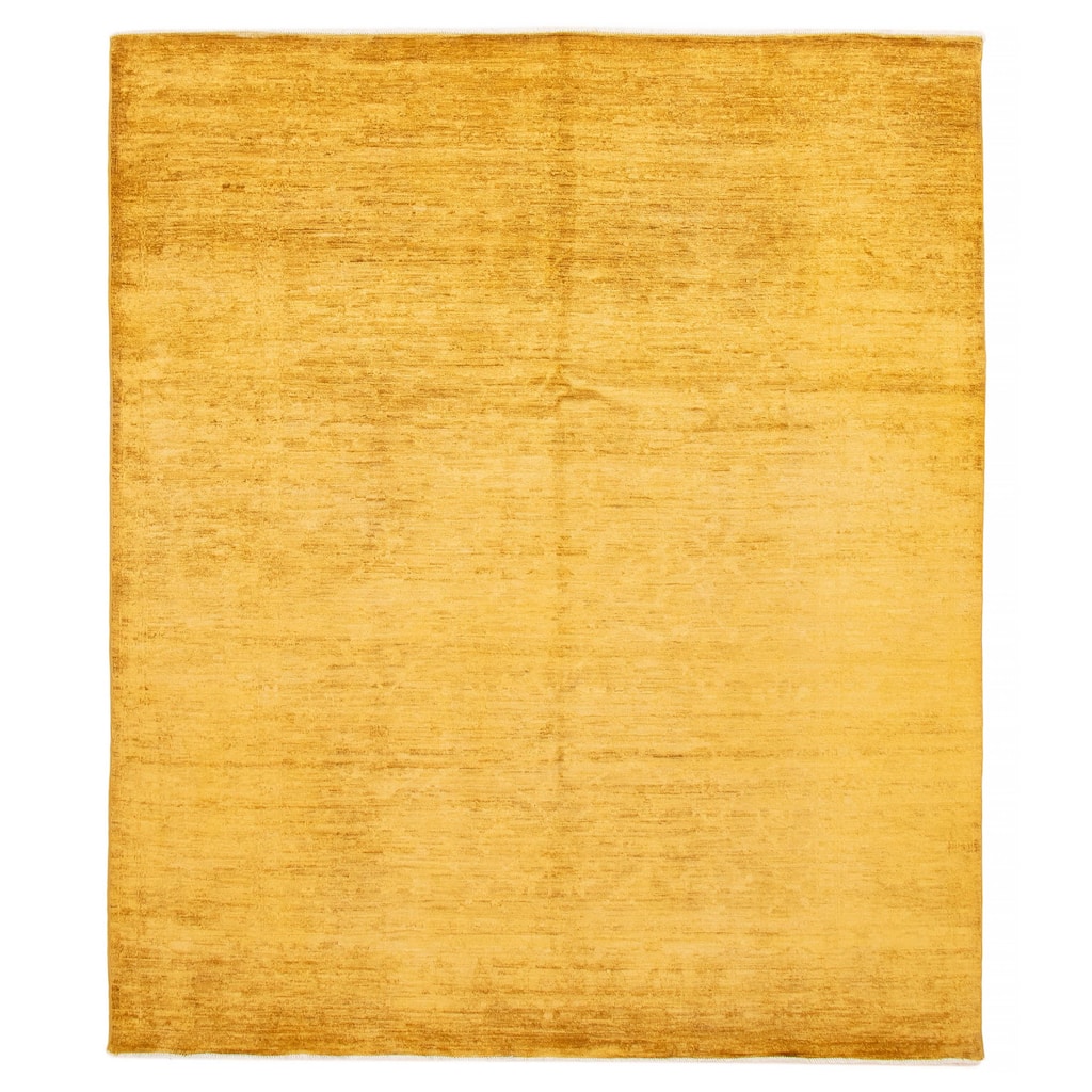 ECARPETGALLERY Hand-knotted Vibrance Dark Gold Wool Rug - 8'2 x 9'7