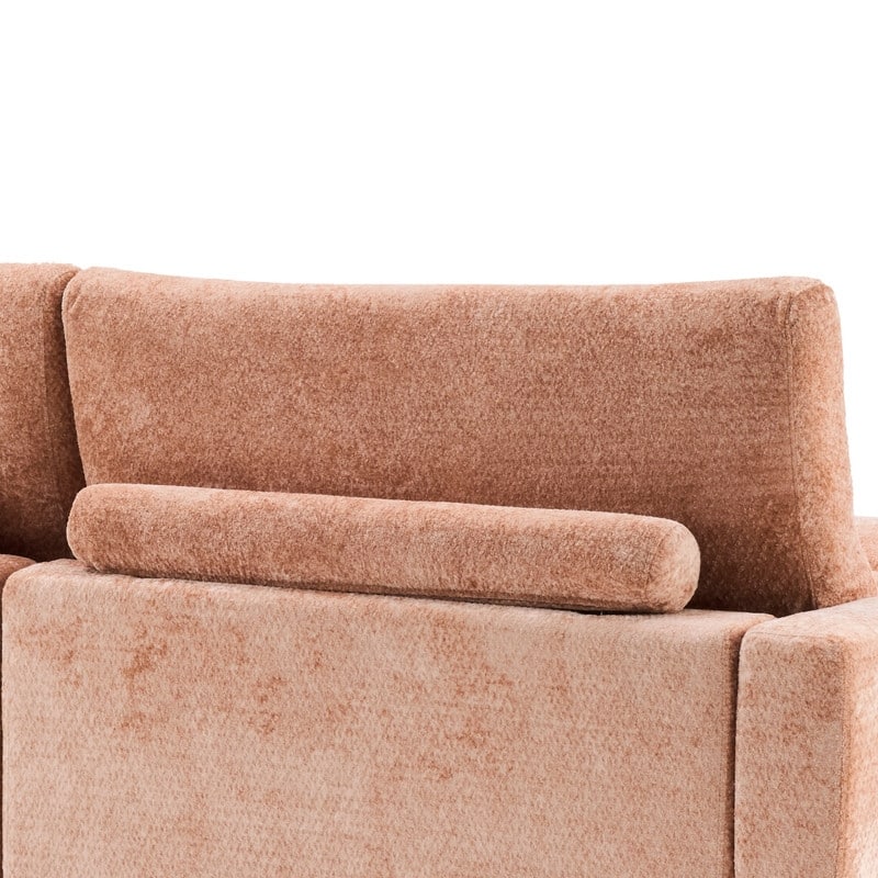 Chaise Lounge Chair Upholstered Modular Sofa with Cup & Phone Holders