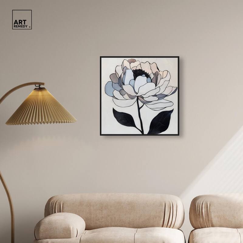 Gray Scale Flower II Canvas by Art Remedy