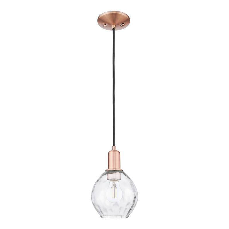 Innovations Lighting Endless Possibilities Arcadia - Waverly - 1 Light 6" Cord Hung Mini Pendant - Antique Copper