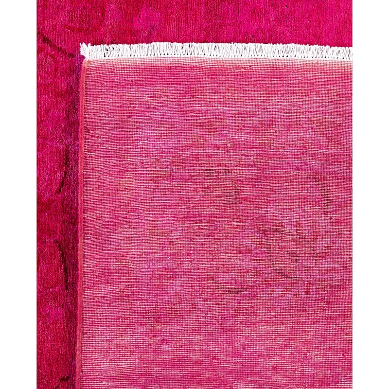 Overdyed One-of-a-Kind Hand-Knotted Area Rug - Pink - 9' 1" x 12' 1"