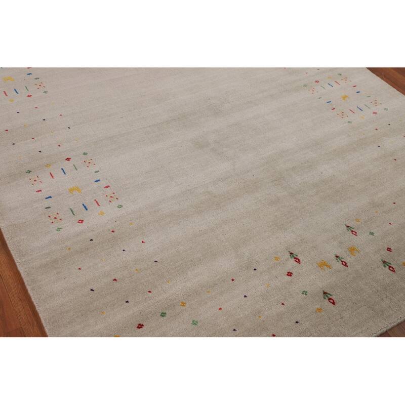 Tribal Gabbeh Oriental Area Rug Handmade Wool Carpet - 5'6"x 7'10"