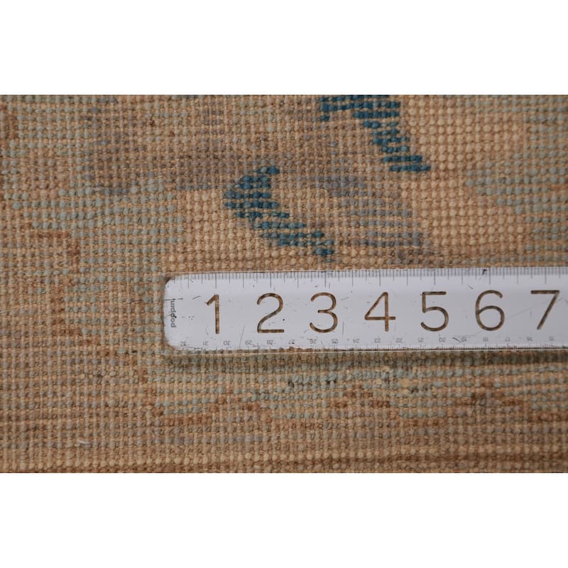 Hand Knotted Oriental 100% Wool Carpet Transitional All-Over Greys & Charcoal Oushak Area Rug - 9' 9'' X 8' 3''