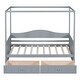 preview thumbnail 19 of 17, Twin Wooden Canopy Bed With Beautiful Finish,Sleek Exterior Profile, Built-In Backrest,With Clean Lines For Timeless Look,White