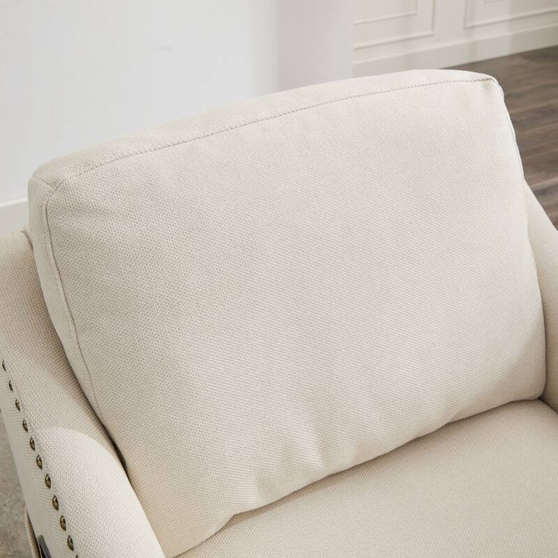 Modern 30.3" Upholstered Accent Chair with USB and Side Pocket for Living Room