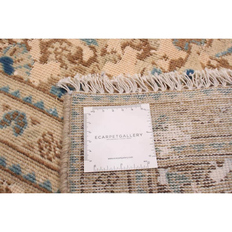 ECARPETGALLERY Hand-knotted Antalya Vintage Beige Wool Rug - 7'8 x 10'11
