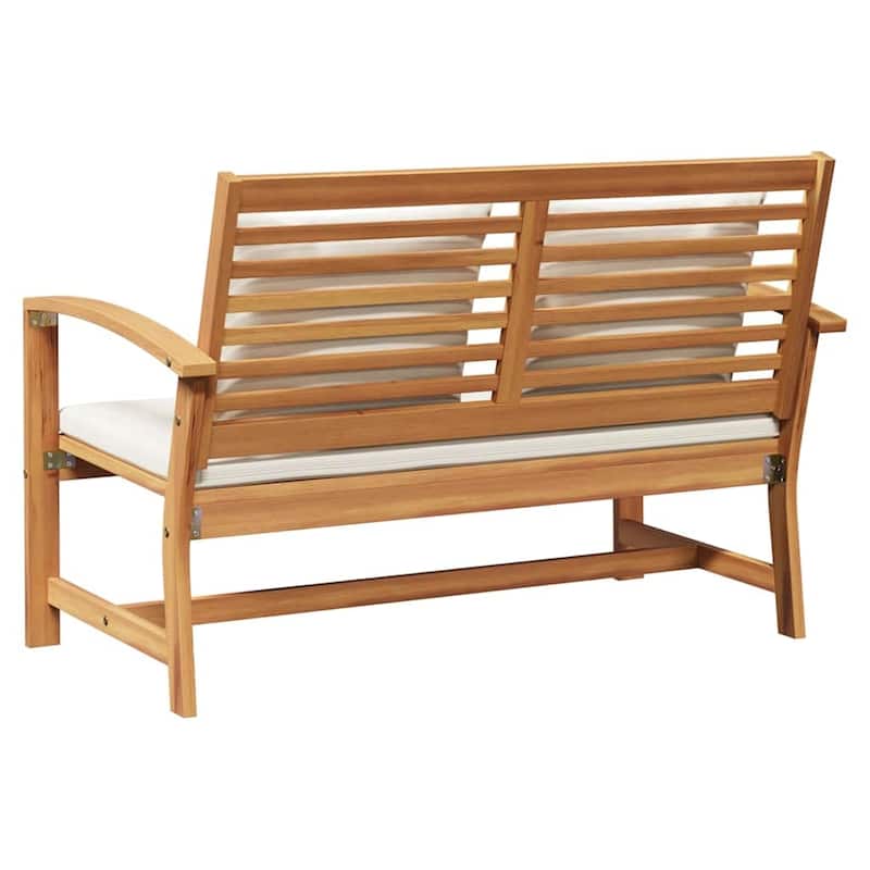 vidaXL Garden Bench Natural 110 x 64 x 76.5 cm Solid teak wood - 43.3 x 25.2 x 30.1