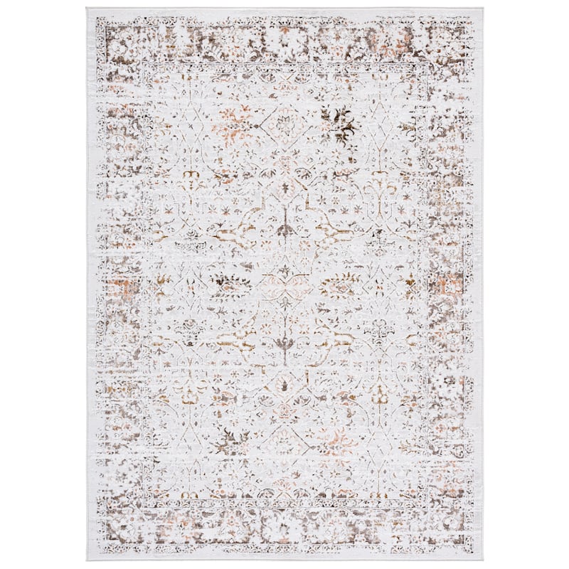 SAFAVIEH Leonette Saaskia Vintage Distressed Rug - Ivory/Brown Taupe - 5' x 8'
