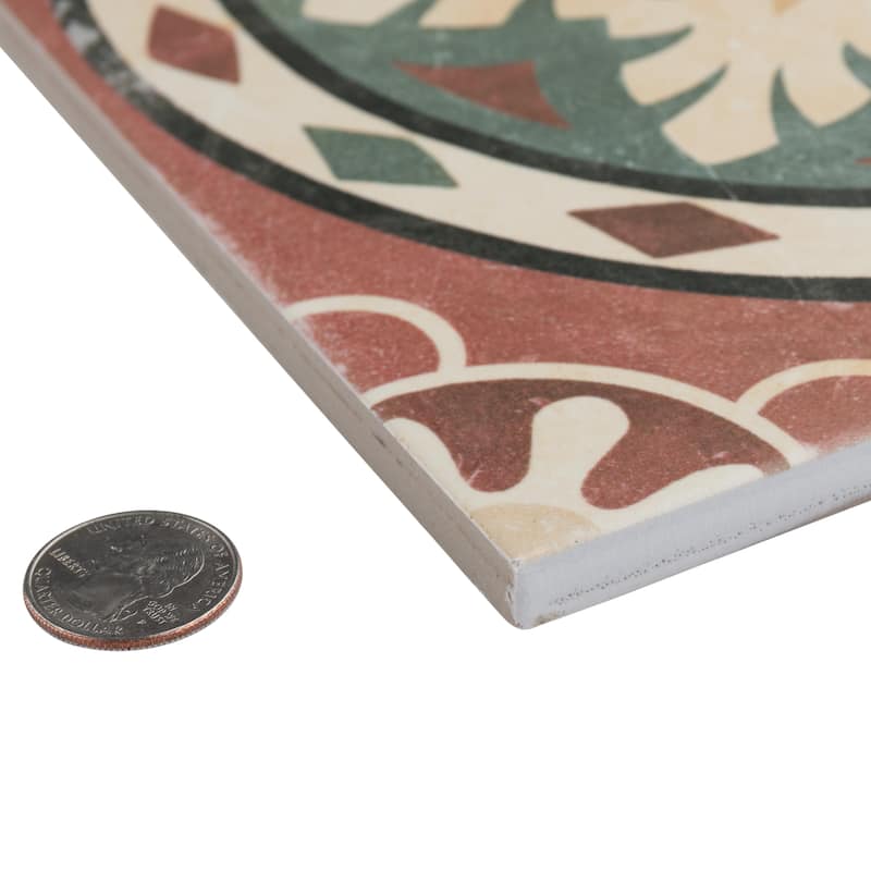 Merola Tile Habana Rosso 9-3/4" x 9-3/4" Porcelain Floor and Wall Tile