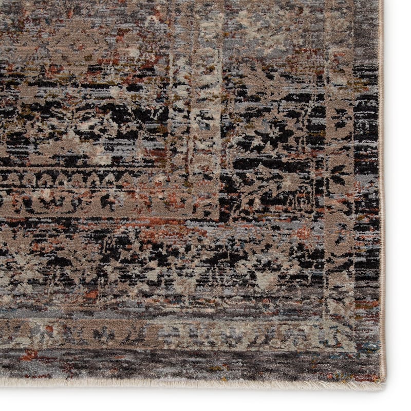 Tawna Oriental Gray/ Black Area Rug