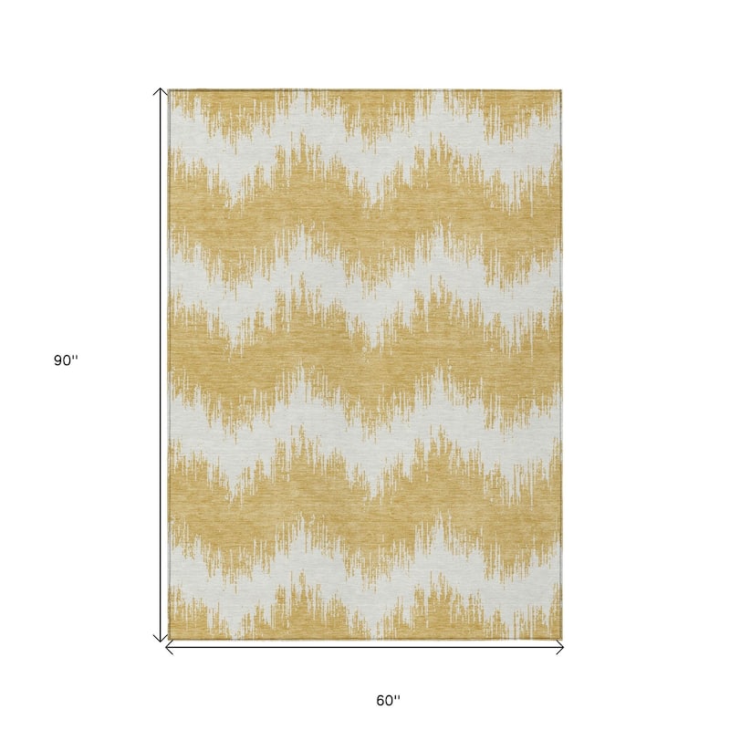 HomeRoots Chevron Transitional Rectangle Outdoor Rug