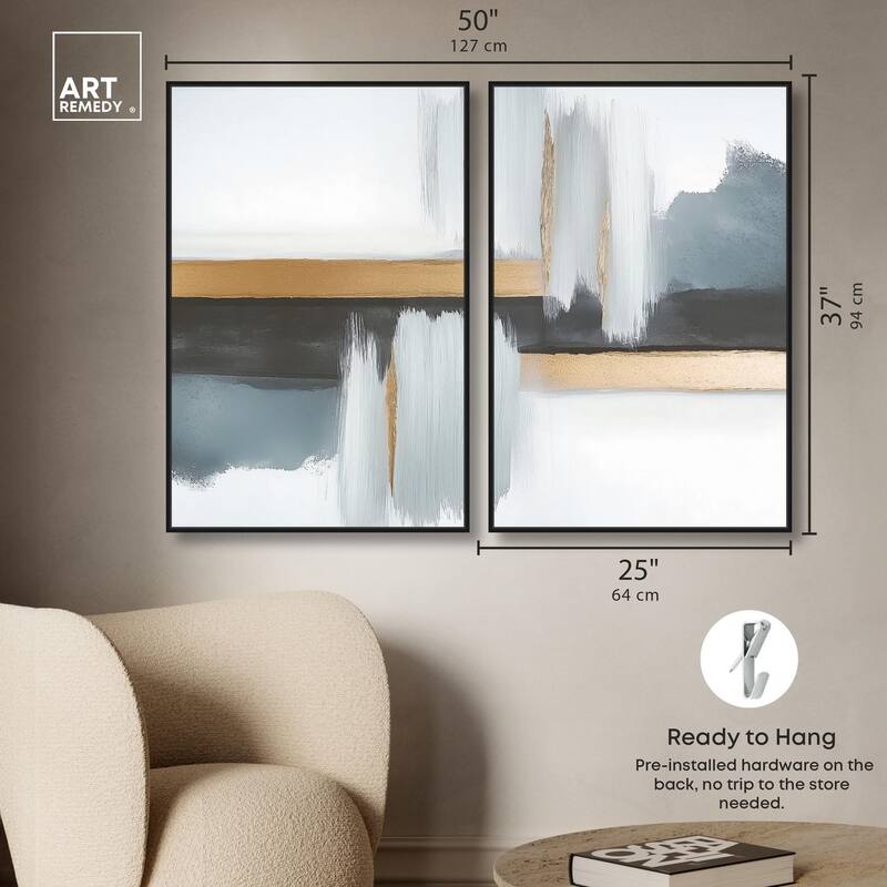 Azure Horizon II Canvas Set of 2 by Art Remedy