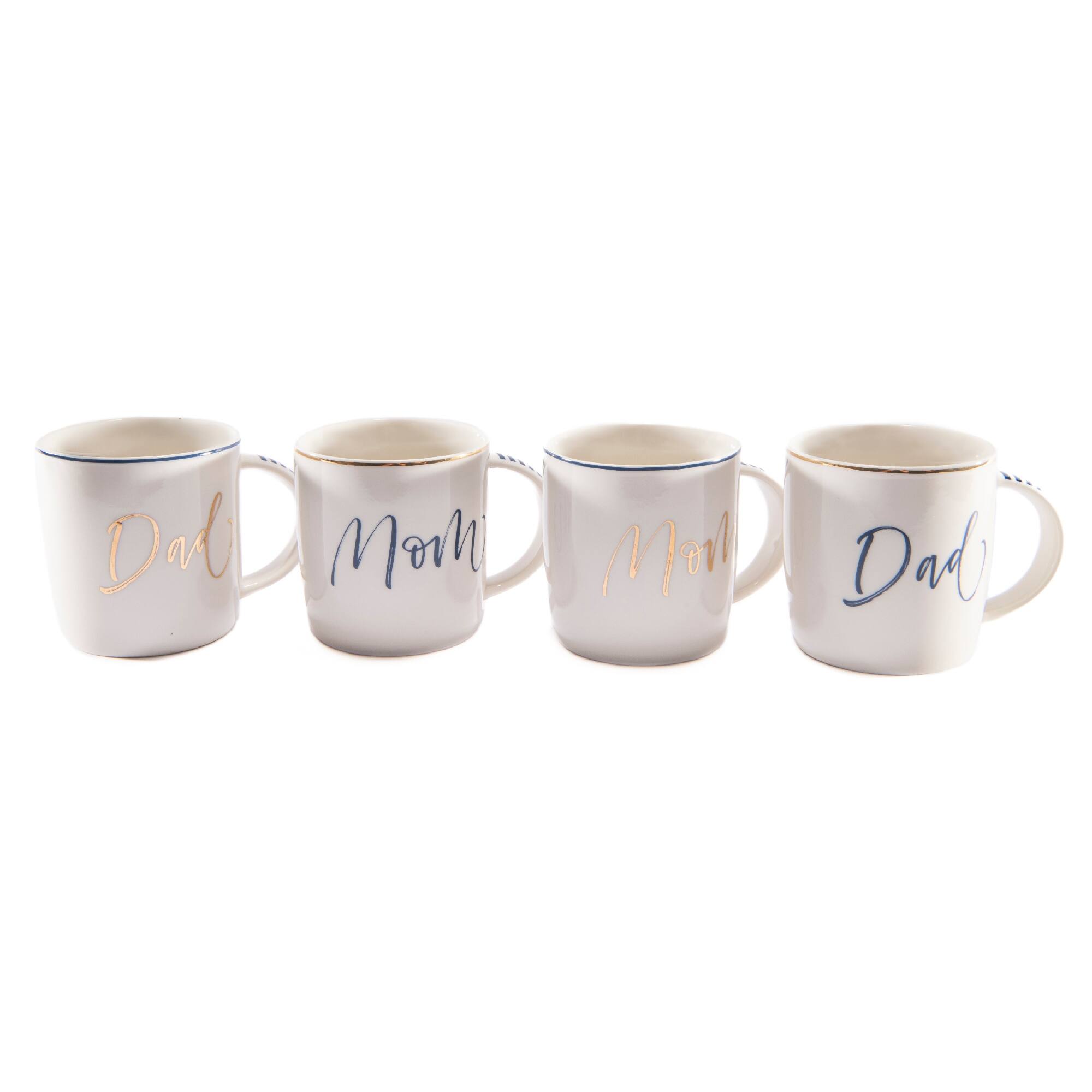 Ceramic Mugs Asstd Mom/Dad - Set of 4 - Overstock - 44039111