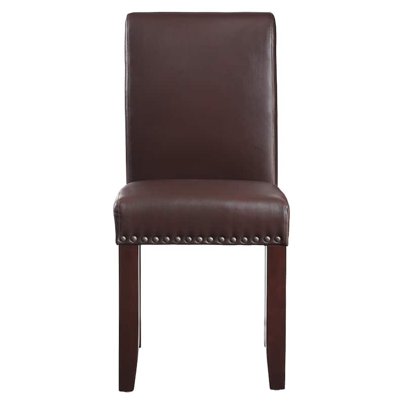 Copper Grove Five Bridge Eco Parsons Faux Leather Nailhead Chair