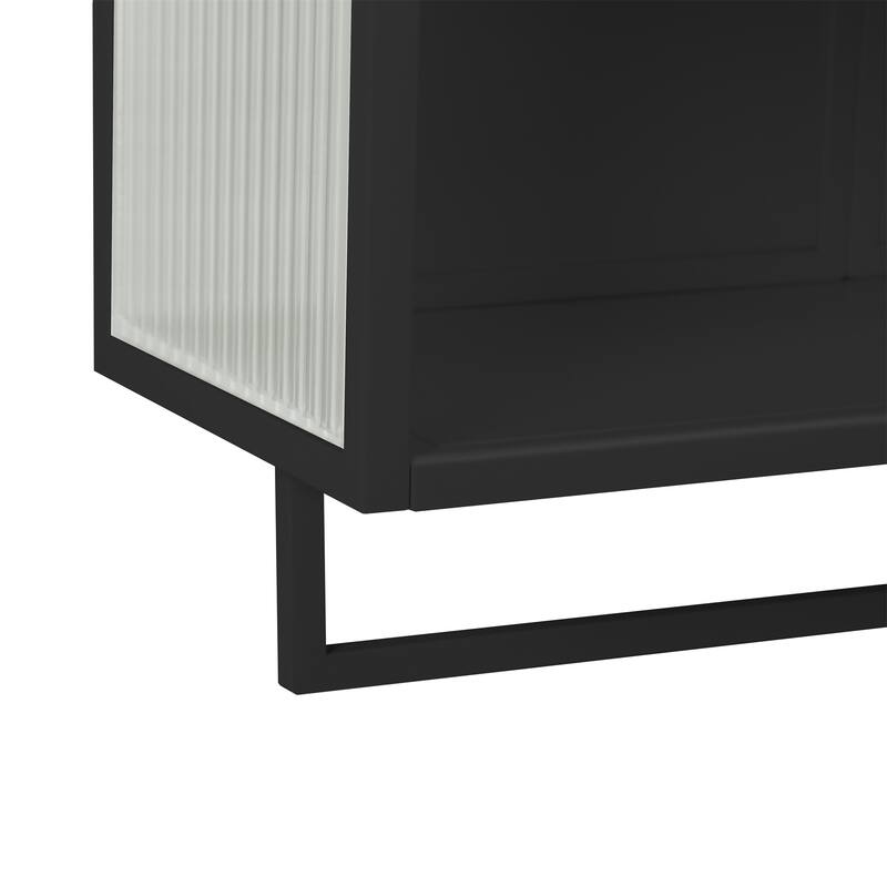 Modern Wall Cabinet with an Open Shelf and Towel Rack