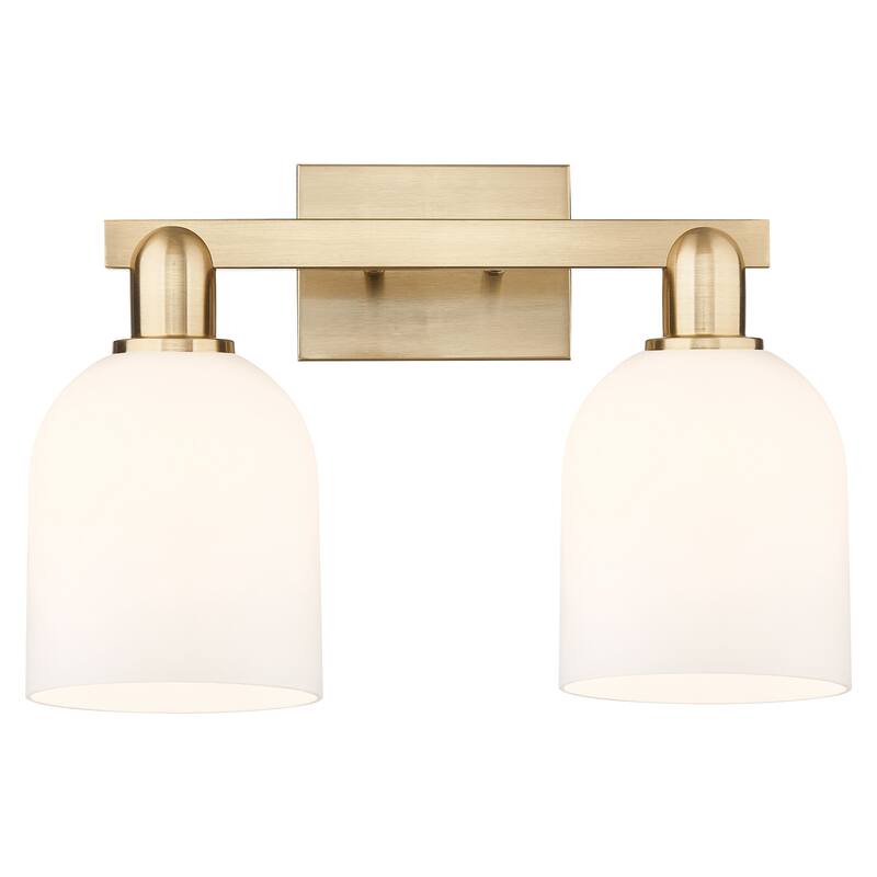 Innovations Lighting 716-2W-12-17 Bella Vanity Bella 2 Light 17" Wide - Champagne Bronze / White