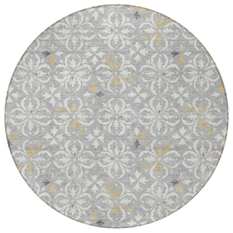 HomeRoots Floral Transitional Rectangle Outdoor Rug