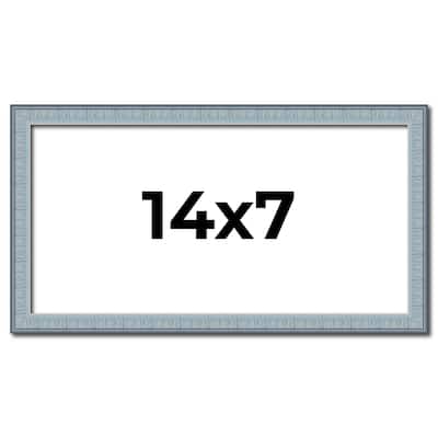 14x7 Frame Rustic Sky Blue Solid Wood Picture Frame | 0.75 Inch