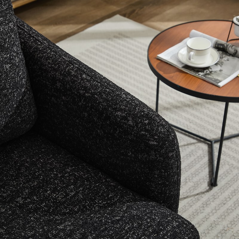 31.5"W Swivel Accent Chair and Comfy Round Accent Single Sofa Chair, 360 Degree Club Chair, Lounge Armchair for Living Room